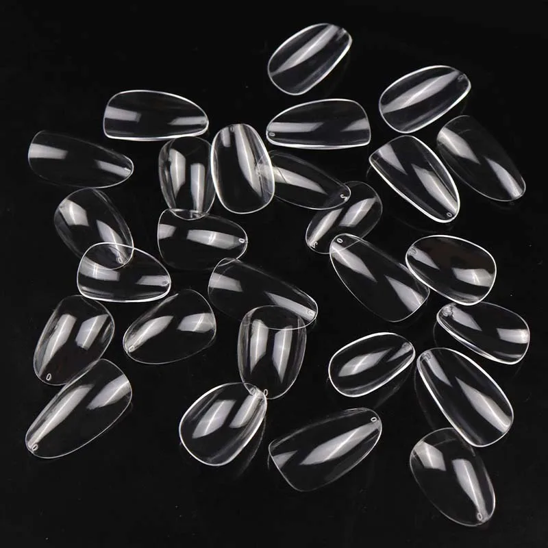 120Pcs Nail Tips Extension System Sculpted Full Cover Soft Gel XS Short Fake Nail French Ballerinas Capsules Press On Tips
