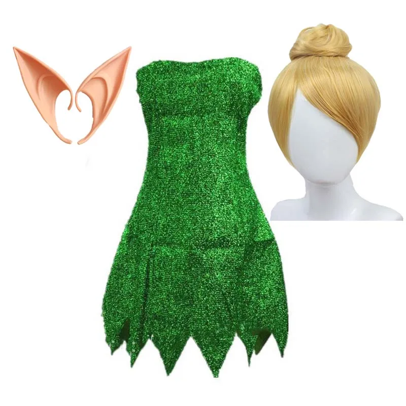Halloween Carnival Disguise Forest Fairy Green Tinker Bell Dress -  AliExpress 200000532