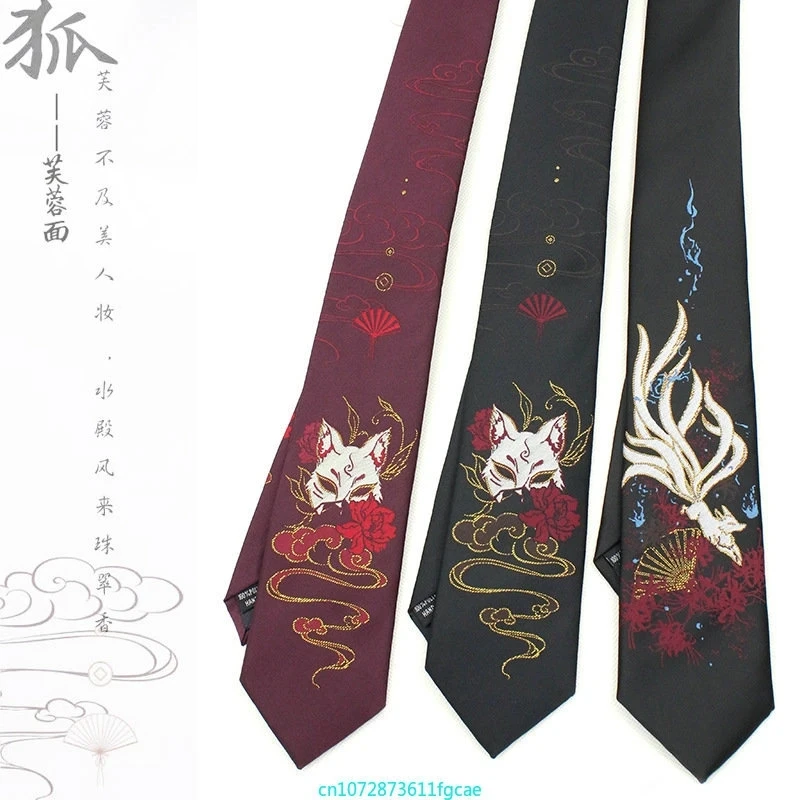 Anime necktie cosplay necktie anime tie Fox Tie Neck Anime Cosplay JK Clothing Men Women Kawaii Accessories Props