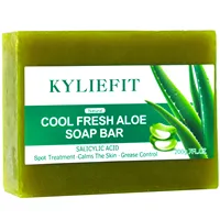 Aloe Brightening Soap Bar, Reduce Dark Spots, Sun Spots, Acne, Oil Control, Clean Stains, Exfoliation, For Face and Body 1