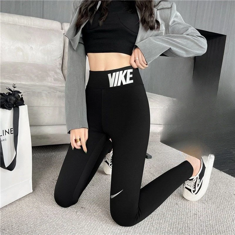 Shark Leggings Women's Outer Wear Velvet High Waist Hip Lift Pressure Tight Elastic Seamless Thin Yoga Barbie Pants