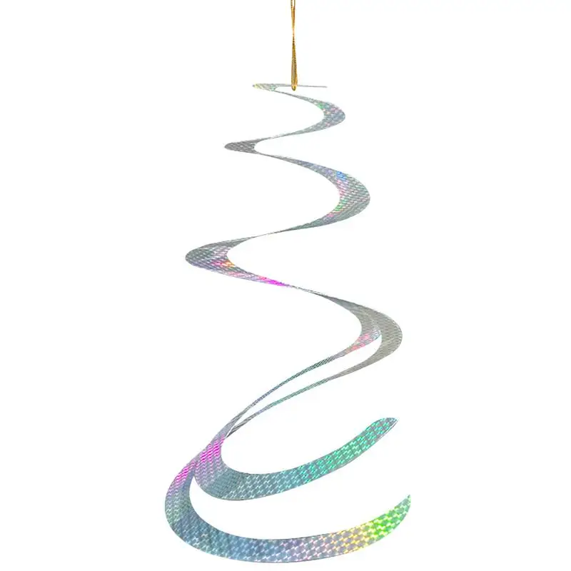 

Hanging Wind Twisting Spiral Reflector Scare Bird Discs Device Efficient Spiral Bird Device Reflect Light