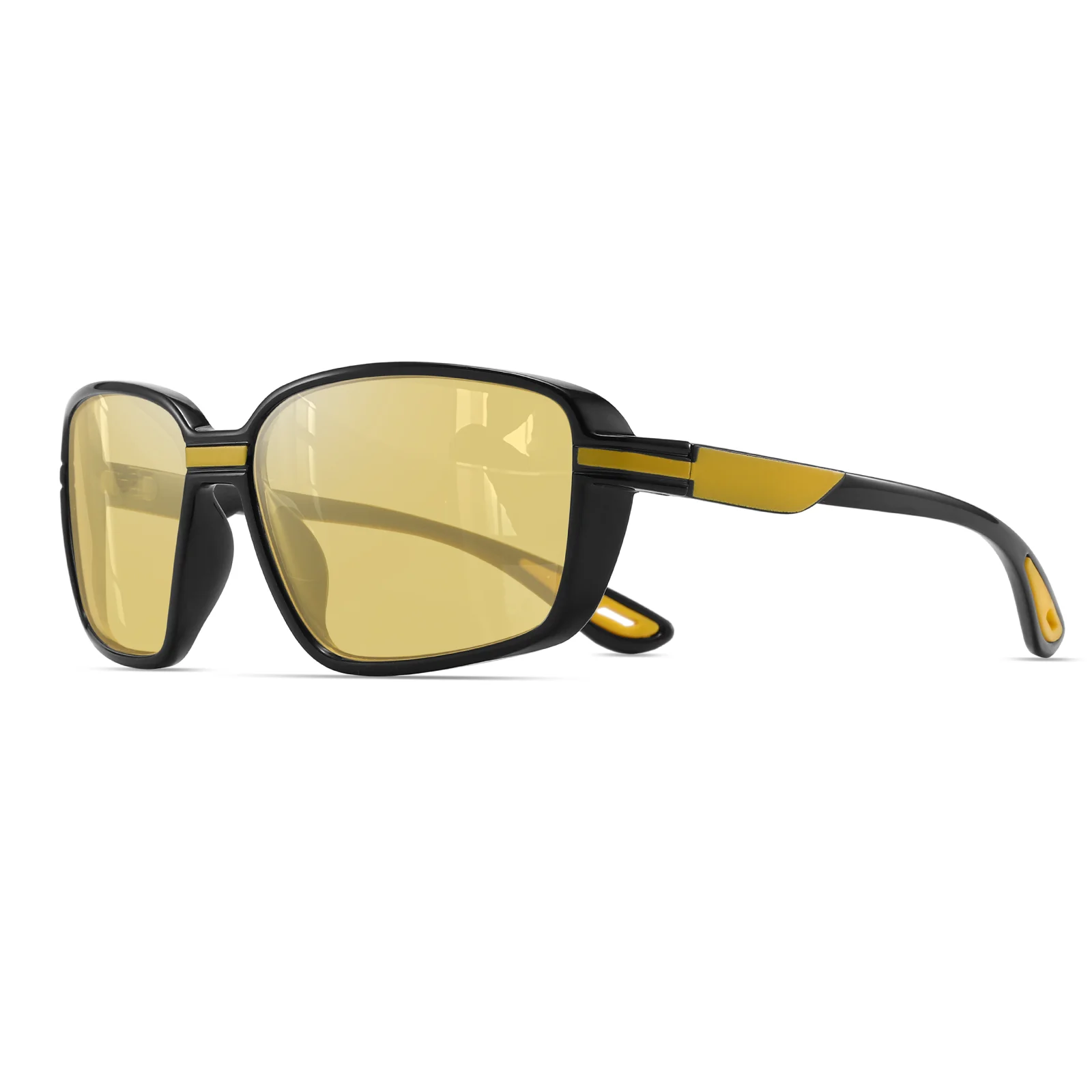 Klassische quadratische Retro-polarisierte Sport-Sonnenbrille – übergroßer umlaufender Rahmen, UV400 zum Angeln, Laufen, Wandern und Reisen – Detail 14