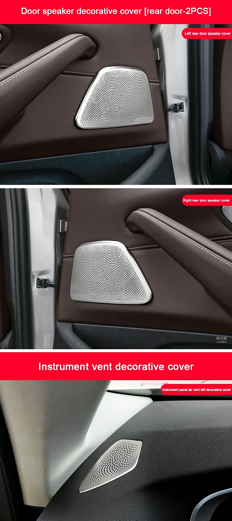 For BMW 5 Series G31 G30 2018 2019 2020 2021 2022,Car Door Speaker Trim Cover A-pillar Horn Protection Cover Interior Accessorie