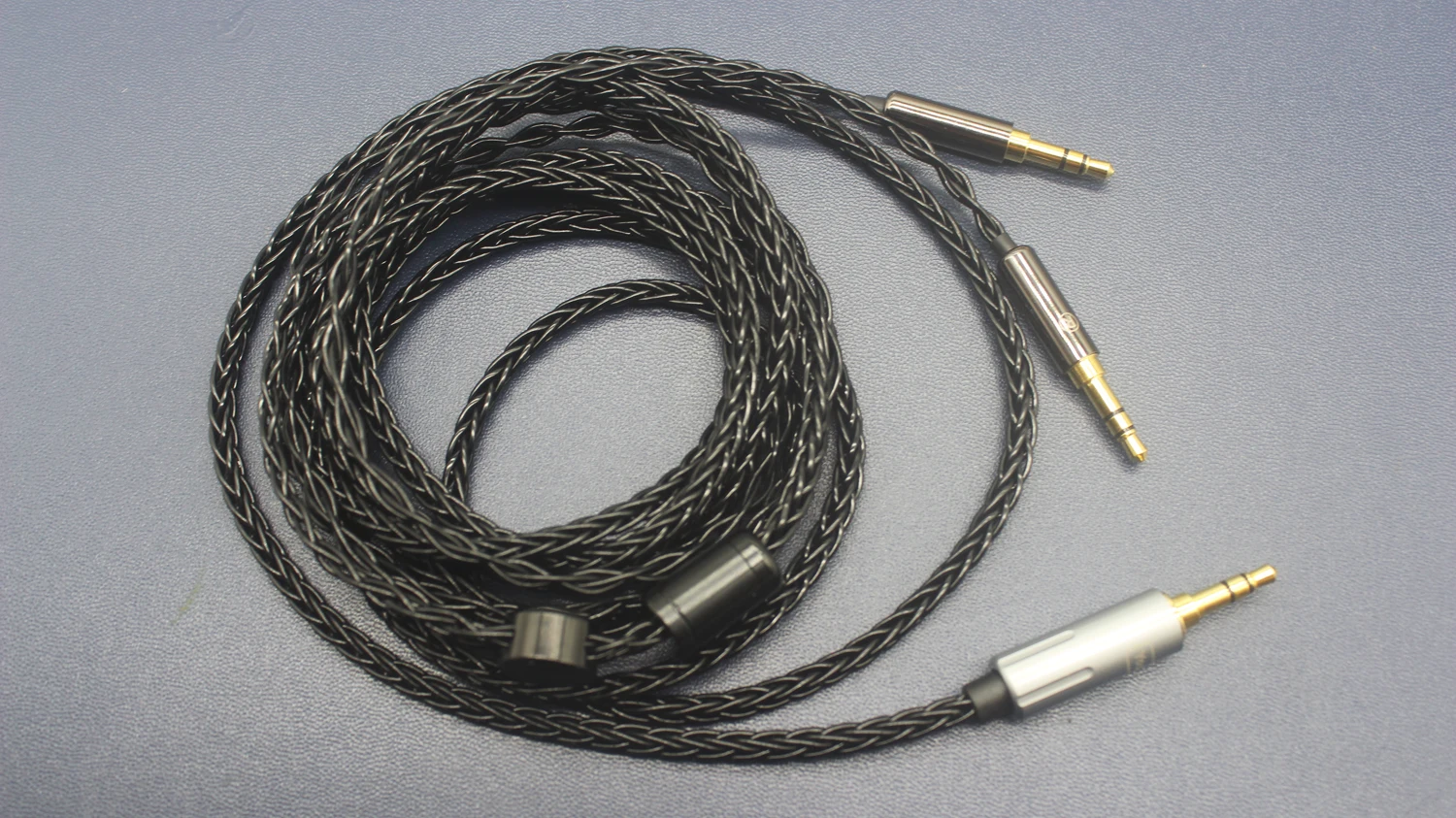 Youkamoo 3.5 mm Cabo de Substituição do Fone de Ouvido Compatível para Hifiman He4xx He400i Núcleo Trançado Prata Chapeado Cabo - Image 4