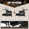 Coffee Table, Lift Top Coffee Table with Drawers and Hidden Compartment, Retro Central Table with Wooden Lift Tabletop 6