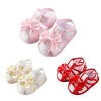 Newborn Infant Baby Girl Princess Bowknot Sandal New Summer Kids Sneakers With Headban Toddler Soft Crib Walkers Casual Shoes 1