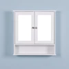 Wall Mounted Bathroom Cabinet with 2 Mirror Doors and Adjustable Shelf 4