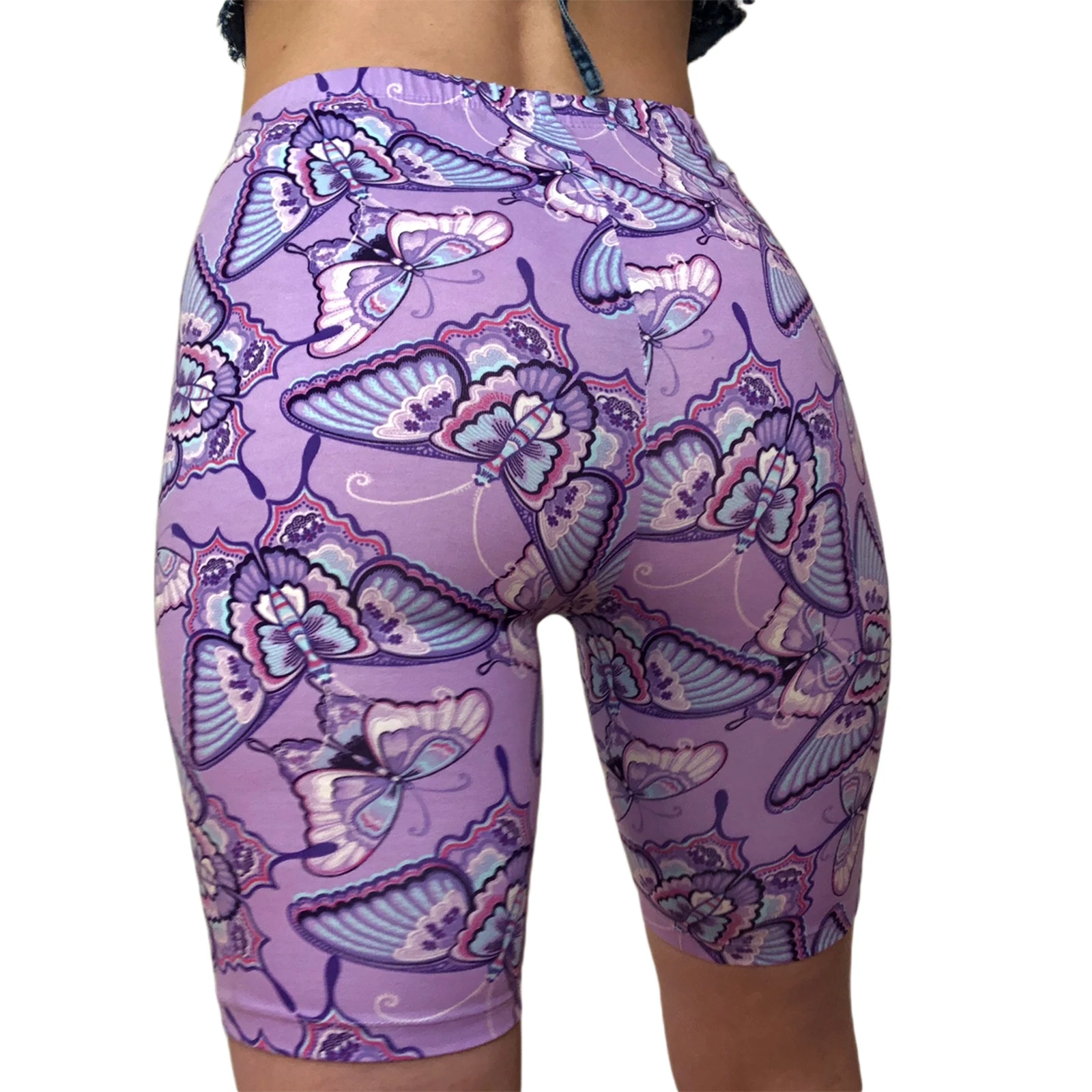 HIRIGIN Sexy Women's Mesh Fishnet Shorts Legging Cycling Swim Dance Hot Printed Transparent Bodycon Shorts bike shorts