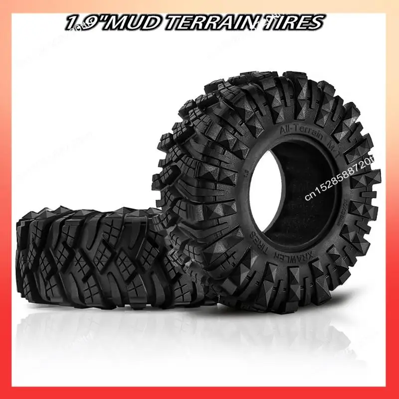 ABNR 1.9인치 머드 터레인 타이어 머드 휠 (액시얼 SCX10 PRO SCX10 UTB18 TRX4 레드캣 Gen8 7VS4-10 1/10 RC 트랙 차량용)