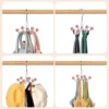 1pcs Six-claw Hook Creative 360 Degree Rotating Steel Hook for Bag Underwear Ties Closet Organizer for Dormitory Home 6