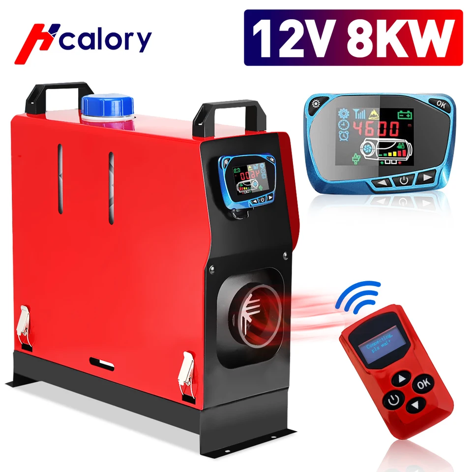 Hcalory All In One Diesel Air Heater Host 5KW 8KW Verstelbare 12V Lcd  Engels Afstandsbediening Geïntegreerde Parking Heater machine