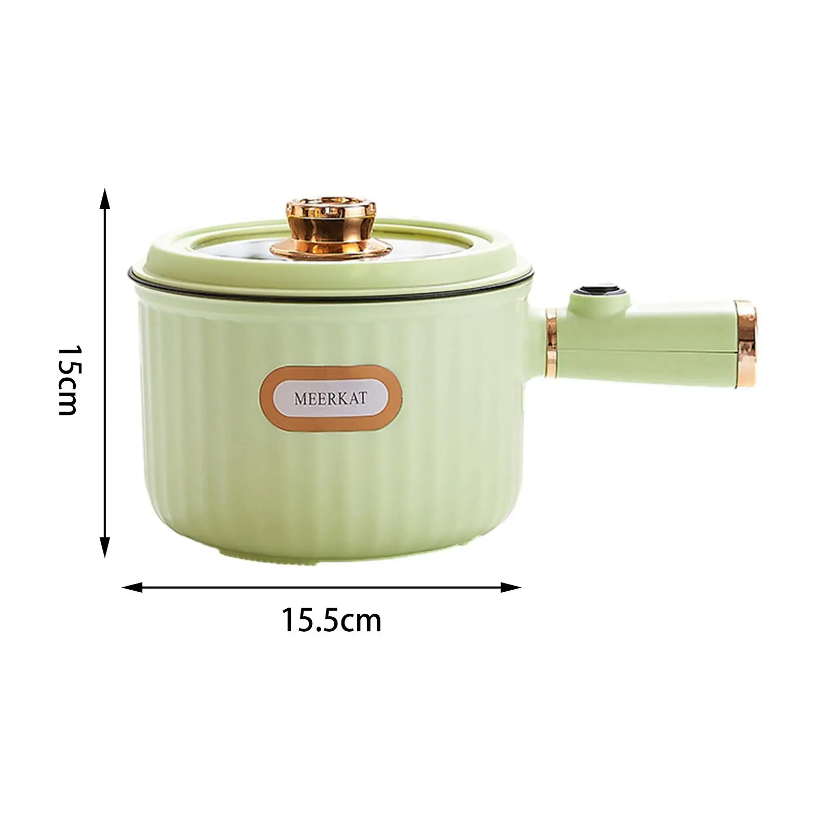 Electric Pots Nonstick Portable Multifunctional Dry 2 Gear 1.6L Electric Rice Cooker for Fry Ramen Steak Soup Oatmeal 6