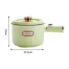 Electric Pots Nonstick Portable Multifunctional Dry 2 Gear 1.6L Electric Rice Cooker for Fry Ramen Steak Soup Oatmeal 6
