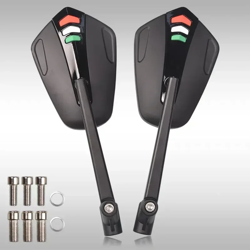 Universal True Carbon Fiber Motorcycle Handlebar Rear View Mirrors Glare Mirror For Honda Yamaha Suzuki Scooter