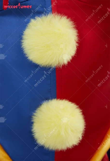 Damen Clown Cosplay Kostüm Harlekin Jumpsuit und Hut mit Handschuhen und Socken 26