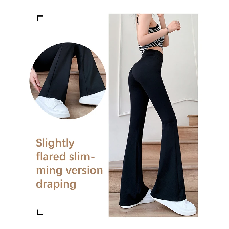 Flare Leggings Yoga Pants Women High Waist Wide Leg Pants Women Gym Sports  Black Flared Pant Plus Size Dance Trousers 2023 New - AliExpress