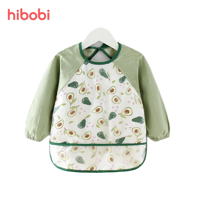 Baby Kids Toddler Long Sleeve Scarf Waterproof Smock Feeding Bib Apron