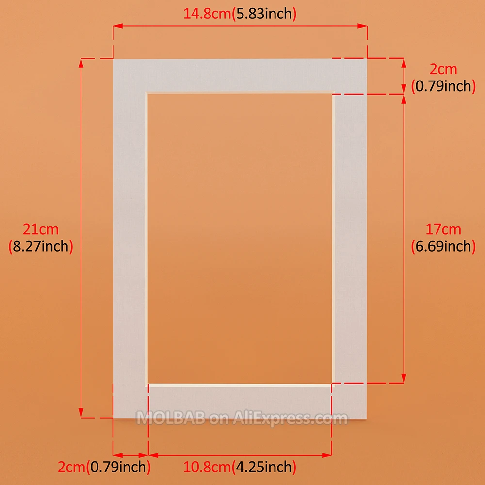 A3/A4/A5 フォトマット白/黒テクスチャ表面長方形板紙マウント額縁パスパーツ装飾 12 ピース/ロット