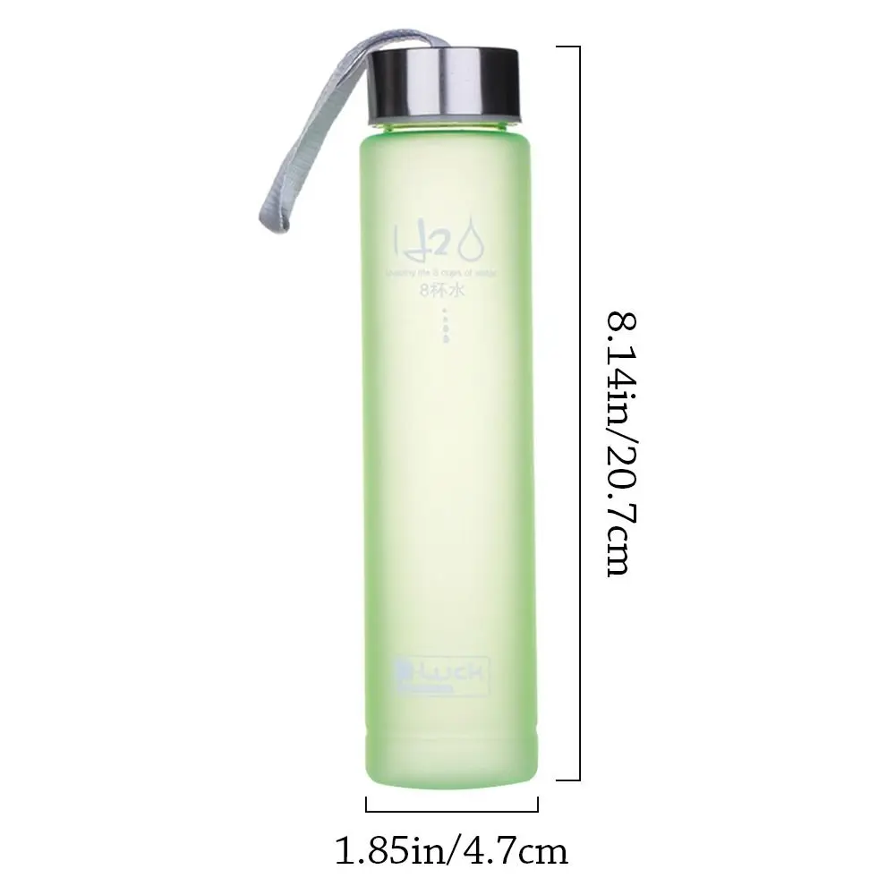 280ML Plastic Water Cup Frosted Drinking Bottle Girls Boys Portable Leak-proof Sport Kettle