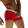 Summer Men's Solid Color Sexy Fashion Beach Breathable Quick-drying Comfortable Pants Boxer Beach Trunks Swimming Trunks 3