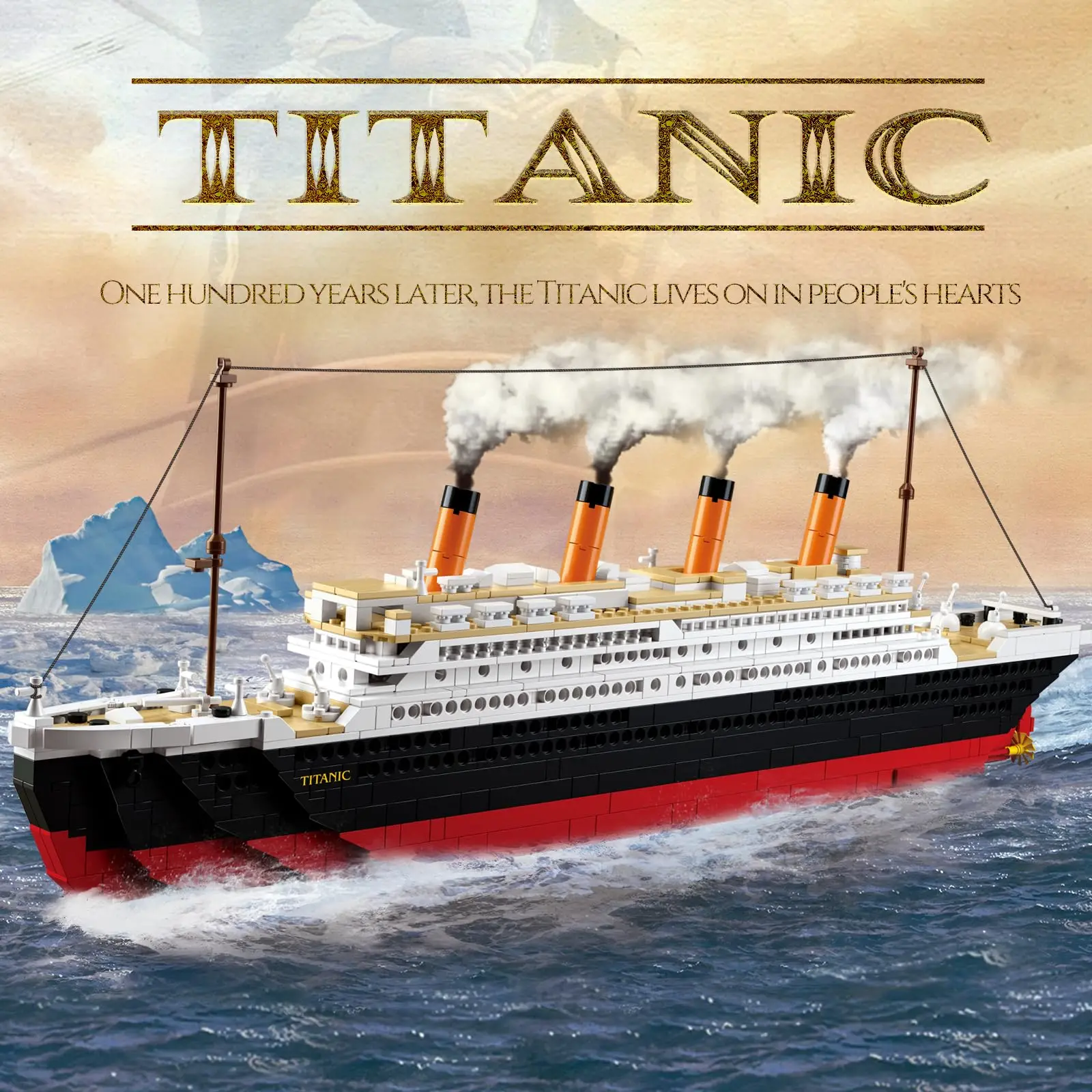 Titanic Lego Set Length 1021PCS Titanic Building Blocks Classic