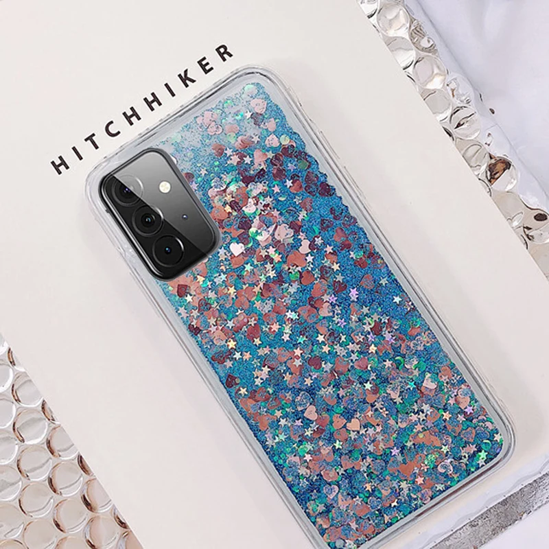 Dynamic Quicksand Glitter Liquid Silicone Bling Crystal Clear Phone Case