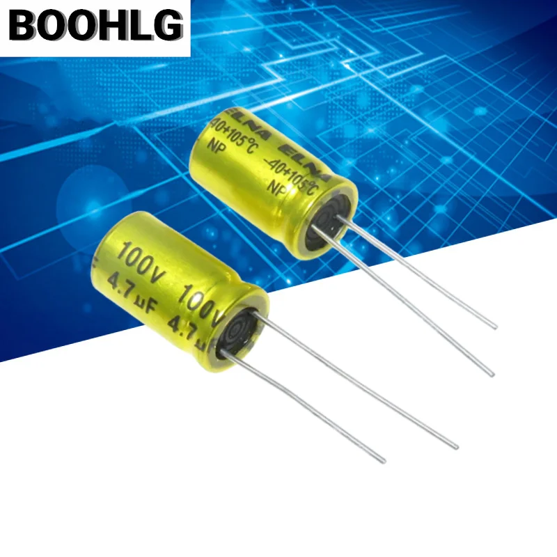 Polypropylene Film Capacitor 10pcs 100V NP Electrodeless Speaker Audio Non Polarity Frequency 1UF 1.5UF 2.2UF 3.3UF 4.7UF Crossover