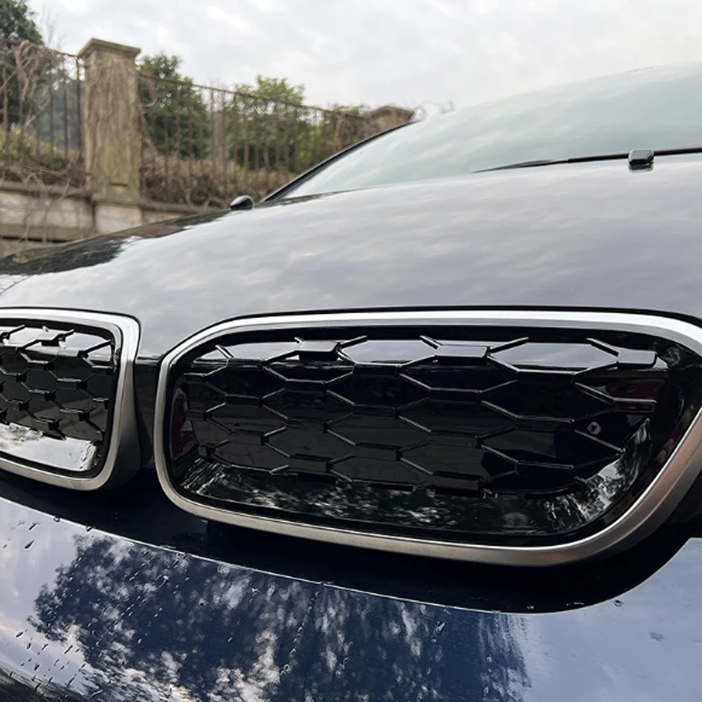 자동차 전면 키드니 그릴 스티커 커버 ABS 프론트 범퍼 레이싱 그릴 외부 액세서리 BMW i3 2013 2014 2015 2016-2021