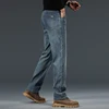 Classic Men's Straight Jeans Autumn New Fashion Retro Blue Stretch Denim Pants High Quality Brand Business Casual Trousers 4