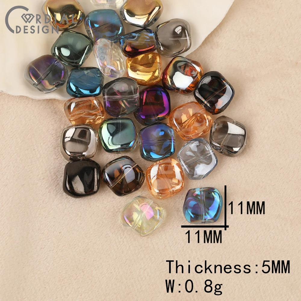 Cordial Design 11*11MM 300pcs DIY Glass Bead/Geometry Shape/Hand Made/Aurora Effect/Beads Making/Jewelry Findings & Components 5 Cordial Design 11*11MM 300pcs DIY Glass Bead/Geometry Shape/Hand Made/Aurora Effect/Beads Making/Jewelry Findings & Components - cordial