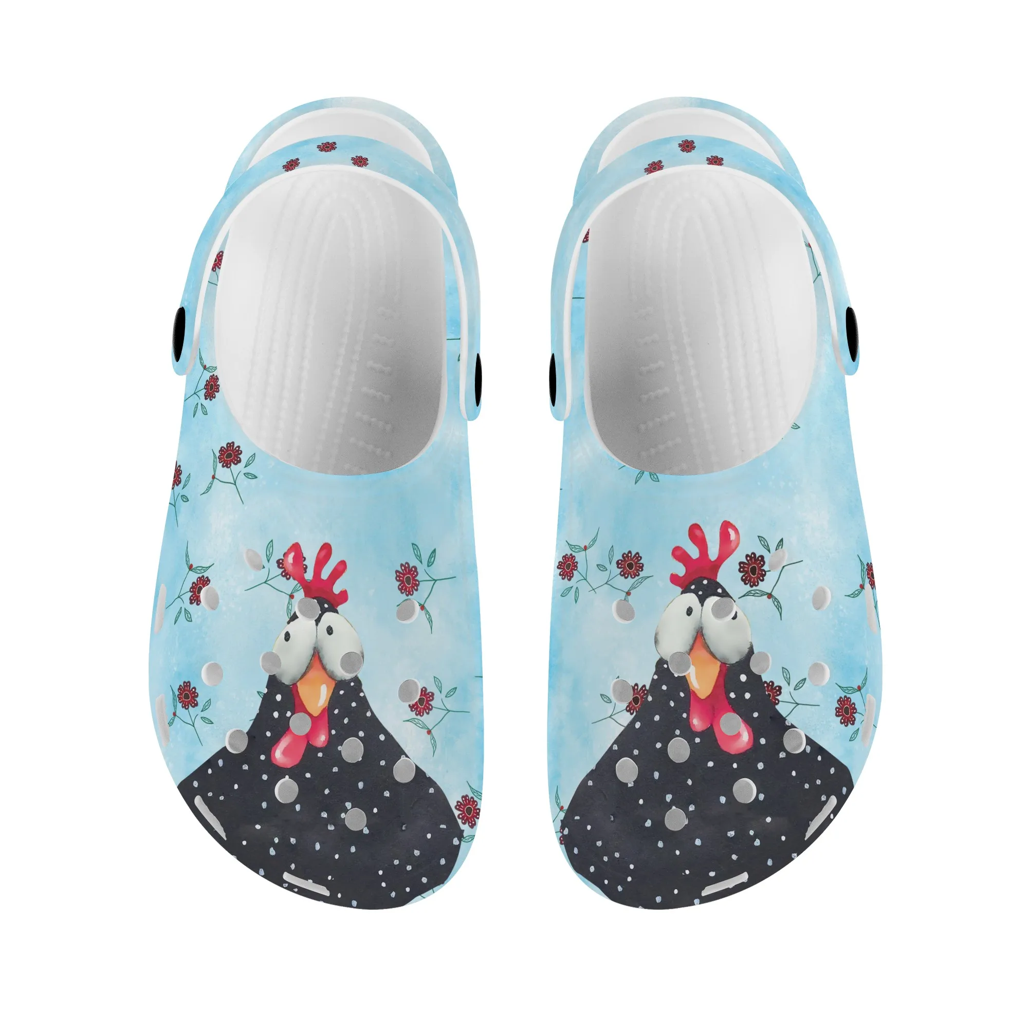 New Hole Slippers Women's Summer Rooster Design Light Slides Fashion All-match Beach Girls Sandals Clog Garden Shoes Female