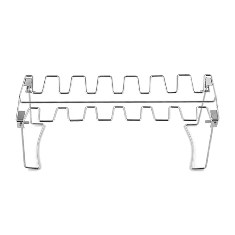 Description Picture 6 of itemBBQ Beef Chicken Wing Leg Grill Barbecue Cooking Rack Non-Stick Stainless Steel Barbecue Drumstick Oven Roaster Stand