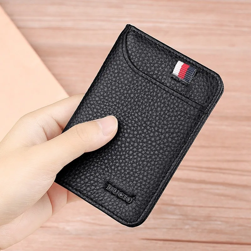 Wallet Card Holder Portable Super Slim Soft PU Leather Mini ID Credit Card Wallet Purse for Men