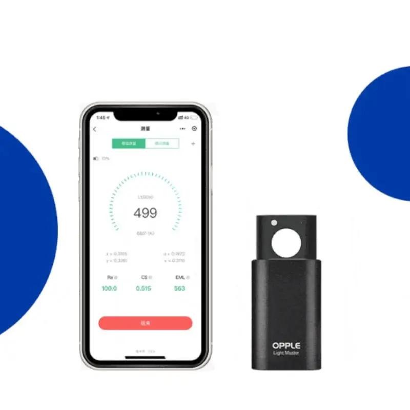 New Light Master Pro Original OPPLE Light Lux Meter Flashlight CRI Flicker Meter Bluetooth IOS Android App Wireless Lighting