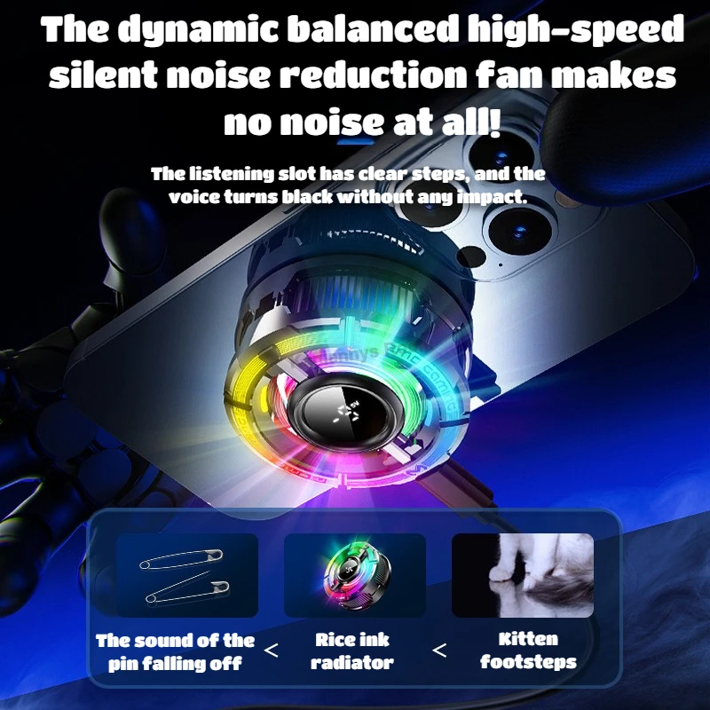 MEMO CX15 Mobile Phone 5V/3A AI Freeze PUBG Game Cooler Semiconductor Magnetic/Back-clip Cooling Fan Radiator for IPhone Android