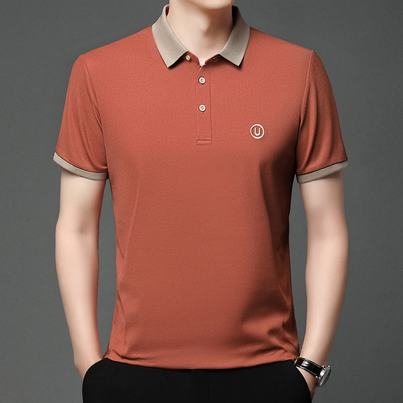 2026 Herren Neues Besticktes Baumwoll-Business-Freizeit Kurzarm-POLO-Shirt Modisches Kurzarm-Oberteil Komfortabel und Atmungsaktiv – Detail 12