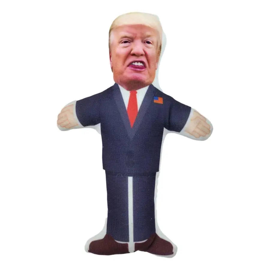 Donald Trump Political Parody Novelty Durable Dog Chew Toy with Squeaker bite resistant pet toys durable plush Squeak Dog Toys 5