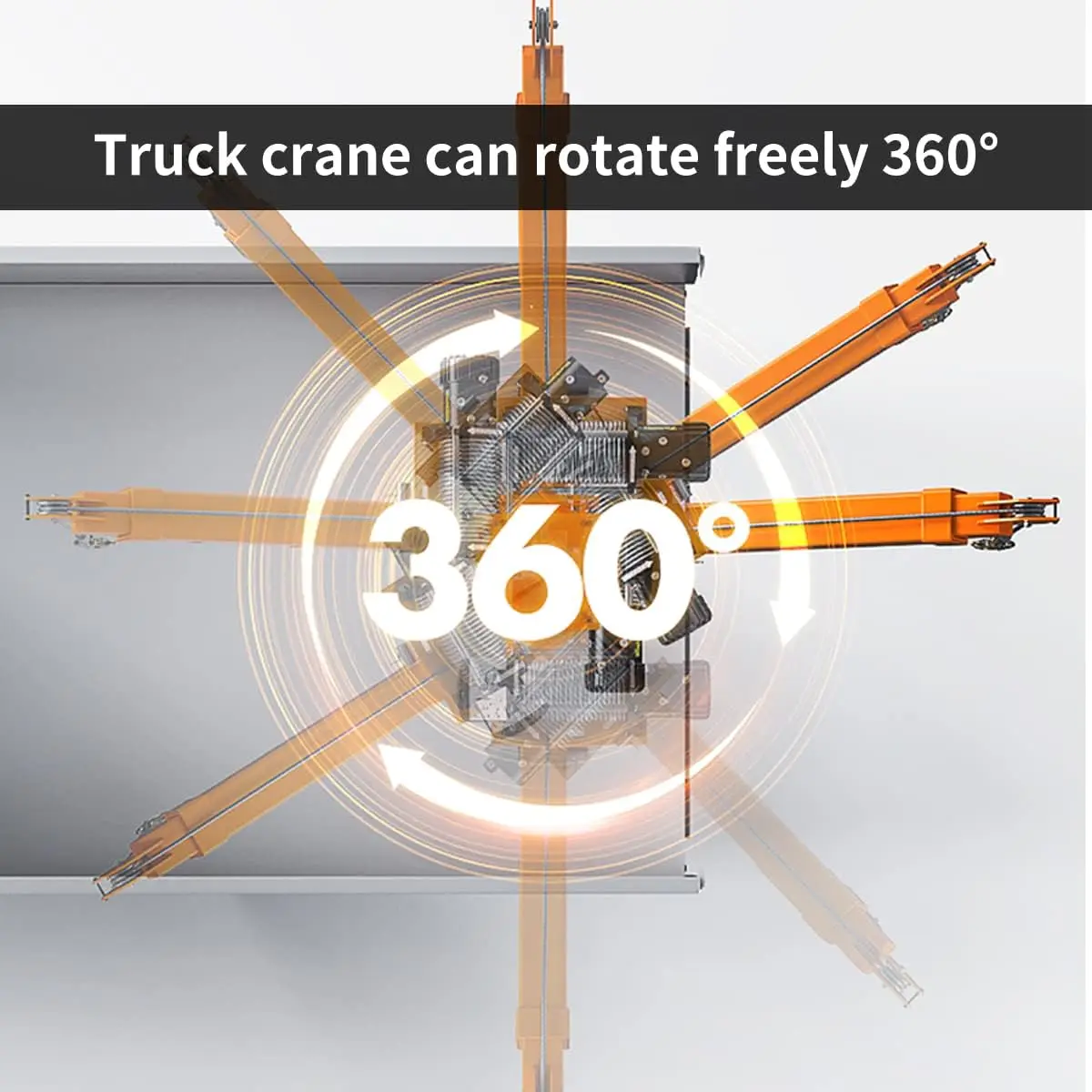 New 2200lb Folding Truck-Mounted Crane with Electric Winch 5000 Lb 12V Painted Steel Pickup Truck Jib Cranes 360 Swivel