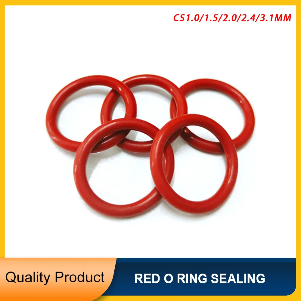 50200PcsRedSiliconeORingSealingWasherVMQOringplumbing