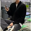Half Zipper Autumn Winter Coat Men Light Mature Style Korean Style New Sweater Casual Simple Solid Color Long-sleeved Coat 5