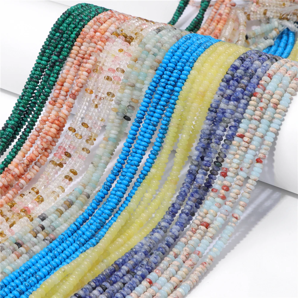 Garnet Beads Faceted 2x4mm Natural Multi-Color Gemstone Rondelle