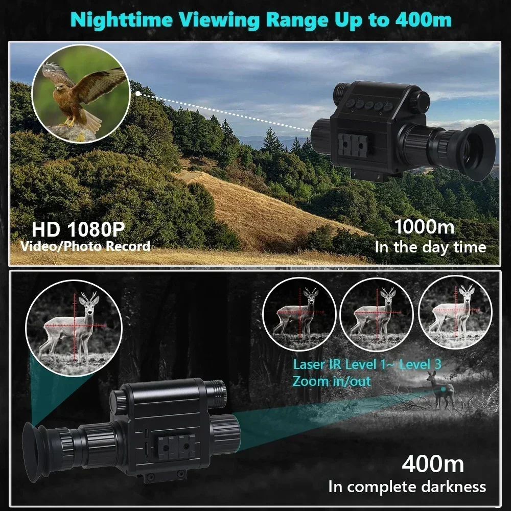 Digital Night Vision Riflescopes Infrared Optics Sight Monocular HD 1080P Video Photo Recording Hunting Camera M5