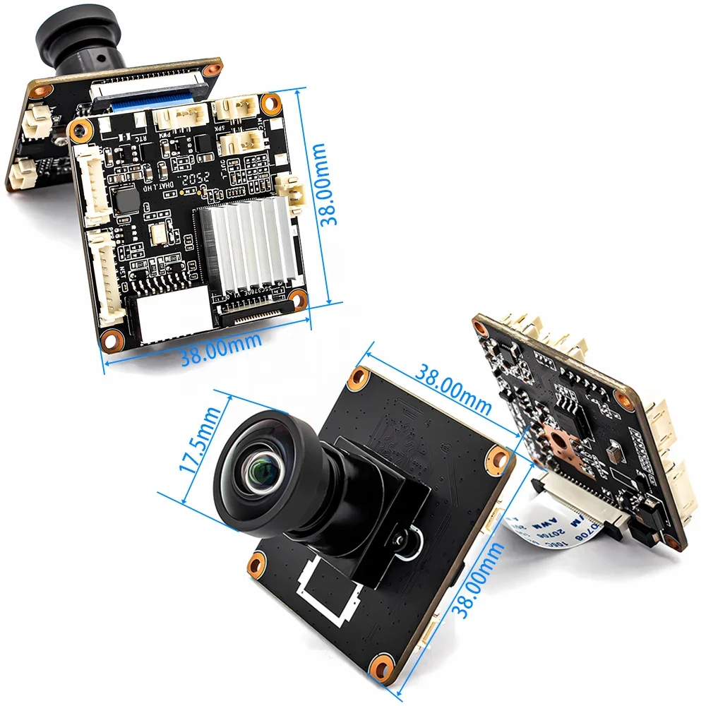 4K 30FPS POE IP Camera 8MP Webcam Board IMX415 CMOS With No Distortion Lens Supp