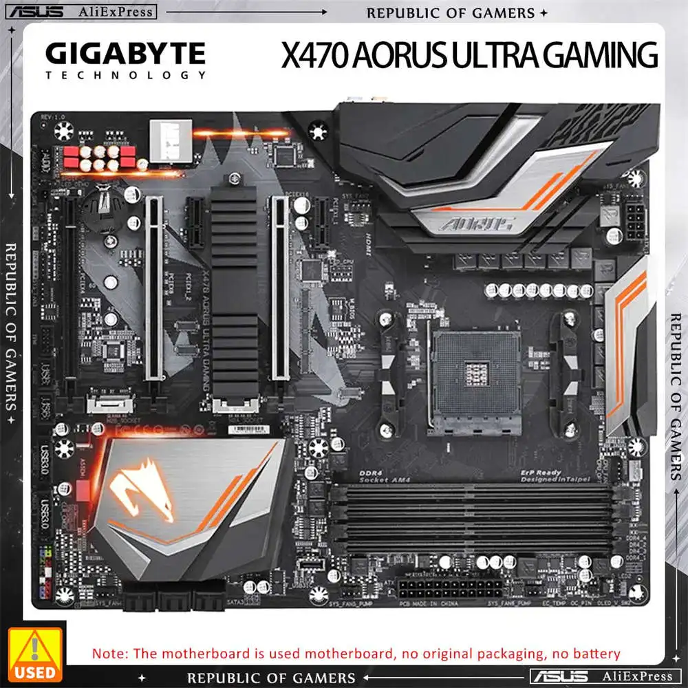 Gigabyte X470 Aorus Ultra Gaming Amd Am4 Supporta Processori Serie Amd Ryzen, Per Scheda Madre Usata R5 5600 5500 R7 5800X
