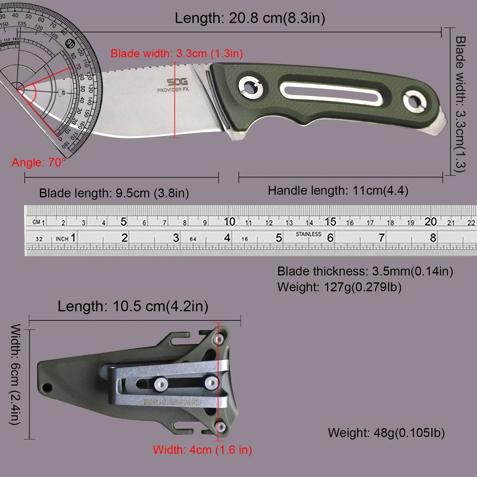 NEW DC53 High hardness outdoor hunting Straight Knife + Sheath, Jungle EDC survival Knife, camping tool knife 5