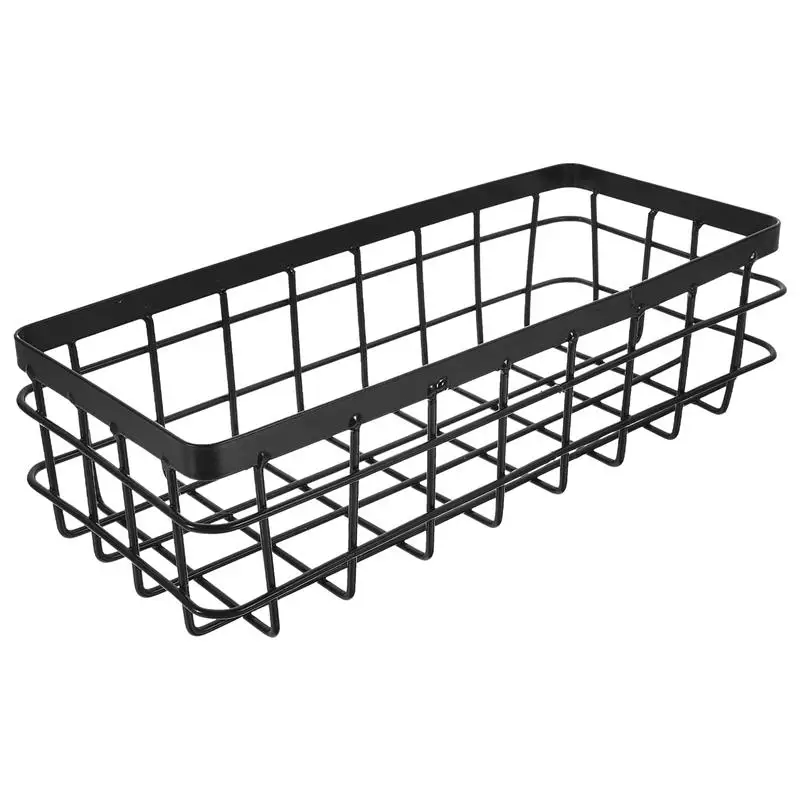 Ins Style Metal Wire Desktop Storage Basket Bedroom Bathroom Sundries Makeup Brushes Holder Multi-function Storage Shelf ins style metal wire desktop storage basket bedroom bathroom sundries makeup brushes holder multi function storage shelf