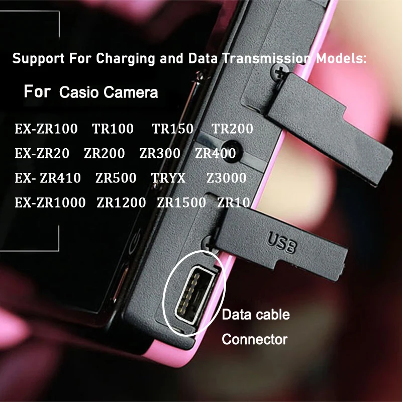 カシオカメラ用データケーブル,充電器,データケーブル,EX-TR100 tr150