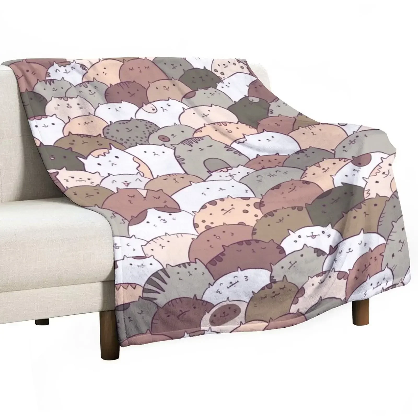 

Lots of Cats Throw Blanket Moving Camping Weighted Blankets
