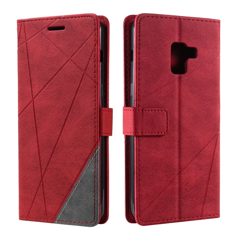Cover Galaxy A8 Plus 2018, Bear Village® Flip Custodia Caso Pelle PU E Tpu Silicone Anti Graffio Portafoglio Protettiva Cover Per Samsung Galaxy A8 Plus 2018